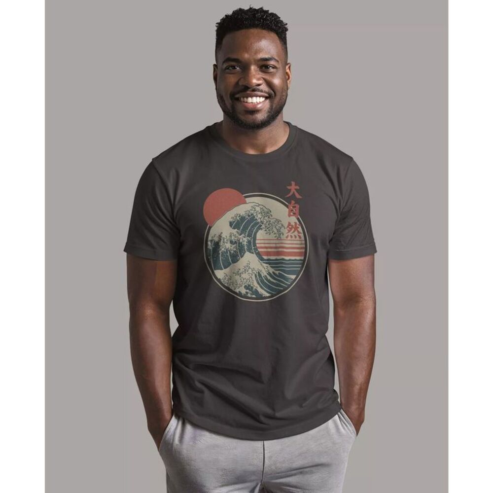 Fifth Sun Mens Great Wave Graphic T-Shirt, SAM